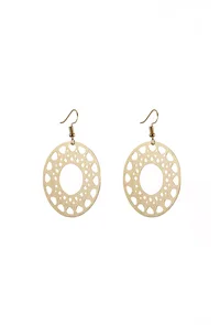 Dainty Orbit Cutwork Earrings image 2