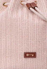 Pearl White Raffia Weave Potli Bag image 5