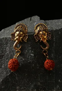 Vakratunda Rudraksha Earrings image 1