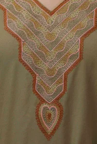 Sheen Mint Green Straight Woollen Kurta image 5