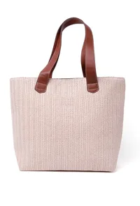 Daisy White Raffia Weave Tote Bag image 3