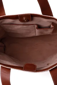 Daisy White Raffia Weave Tote Bag image 5