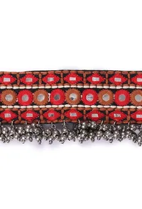 Red and Black Kutch Embroidery Choker image 3