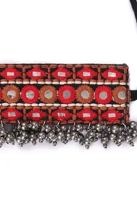 Red and Black Kutch Embroidery Choker image 4