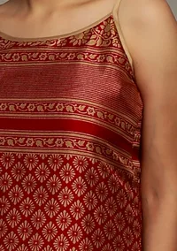 Maroon kalamkari printed Top image 5