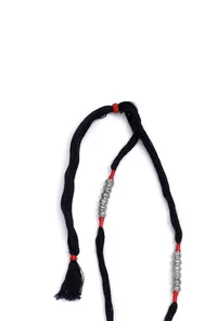 Lishika Red and Black Tassels Tribal Necklace image 4