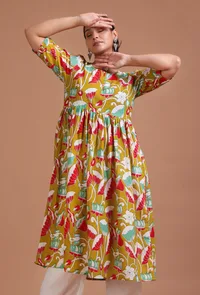 Multicolor Cotton Printed Dress image 3