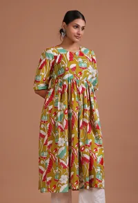 Multicolor Cotton Printed Dress image 4
