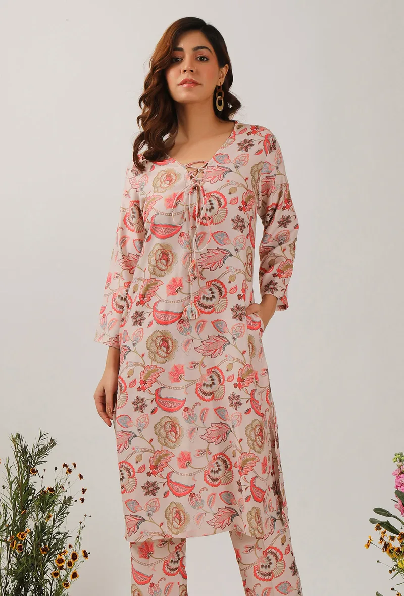 Ambi Floral Chintz Straight Kurta