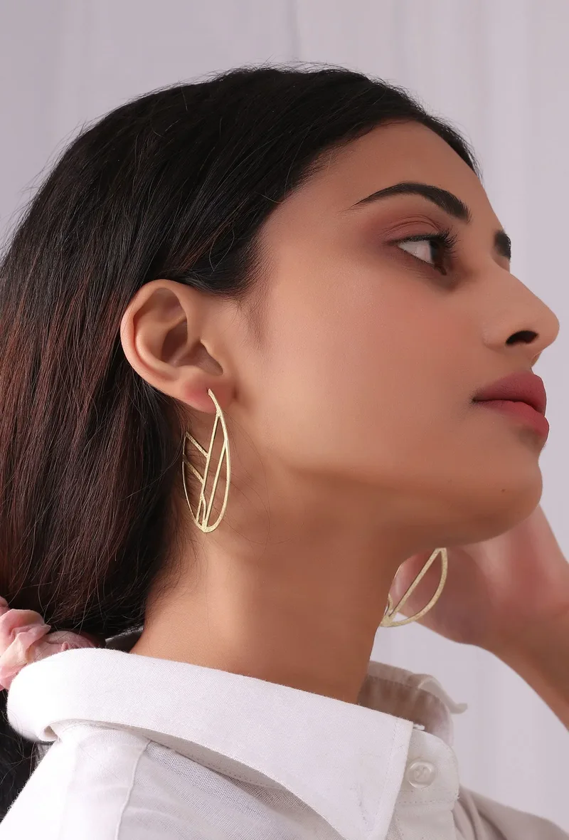 Artistic Sphere Brass Earrings