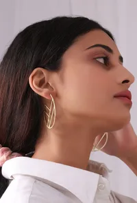 Artistic Sphere Brass Earrings image 1