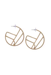 Artistic Sphere Brass Earrings image 3