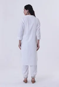 White Lurex Kurta image 5