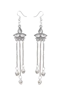 Silver Ghungroo German Silver Afghan Earrings image 2