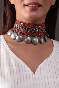 Advaika Kutch Silver Necklace image 1