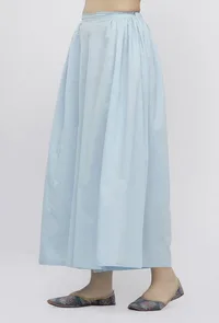 Blue Plain Cotton Pallazo image 2