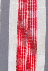 Off White Gamcha Cotton Long Kurta image 5