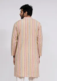 Beige Stripe Kurta image 4