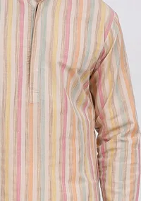 Beige Stripe Kurta image 5