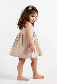 Beige Dobby Slip Dress image 2