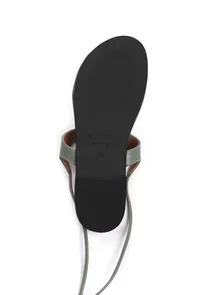 Olive Green Summer Tie Up Flats image 5