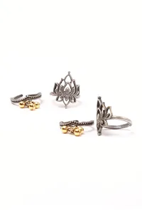 Set of 4: Ila Silver Brass Toering image 2