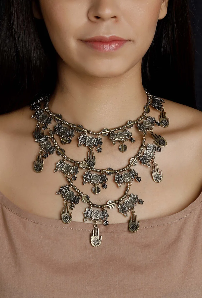 Shraddha German Silver Necklace