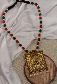 Mahakali Radiance Pendant with Tricolor Mala image 2