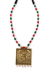Mahakali Radiance Pendant with Tricolor Mala image 3