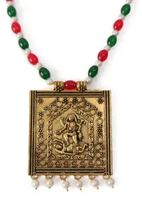 Mahakali Radiance Pendant with Tricolor Mala image 4