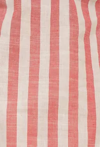 Set of 2: Scarlet Red Stripes Cotton Kurti with Pants image 6