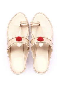 Golden Pom Pom Sandals image 2