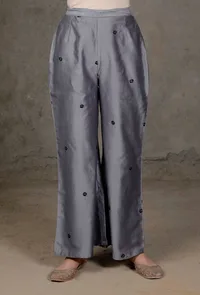 Grey Chanderi Pallazo image 1