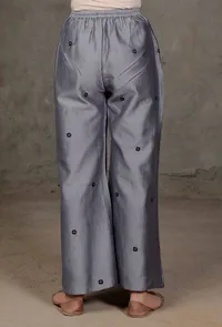 Grey Chanderi Pallazo image 3