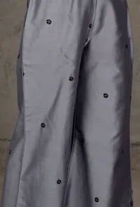 Grey Chanderi Pallazo image 4