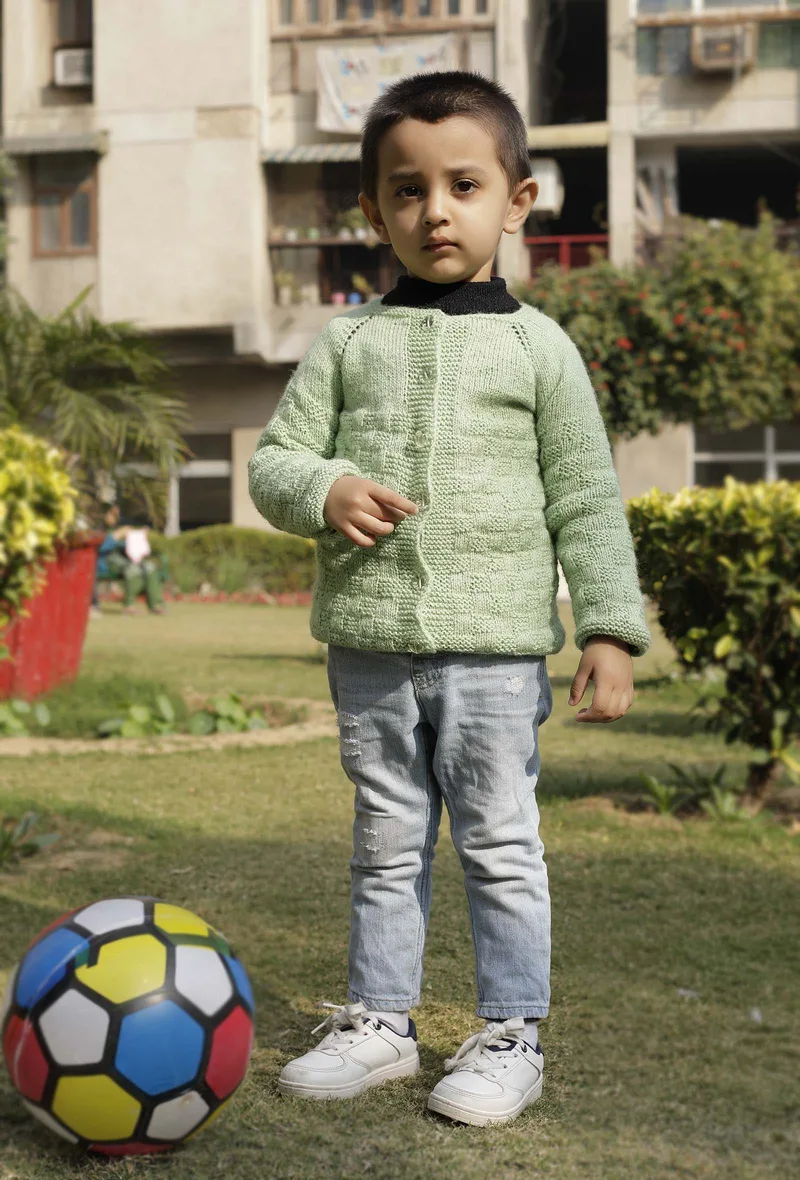 Misky Mint Green Hand Knitted Sweater