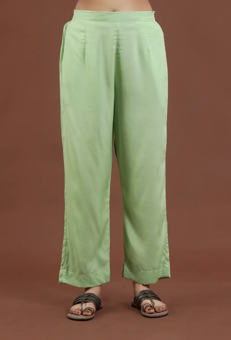 Classic Solid Shantoon Straight Fit Ethnic Pant