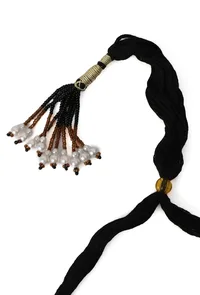 Patva Beaded Thin Choker Set With Small Stud Earrings image 5