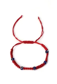 Negative Energy Shield: Adjustable Eye Fabric Bracelet image 2