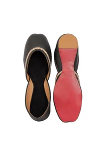 Black Sunheri Braided Juttis image 2