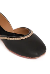 Black Sunheri Braided Juttis image 6