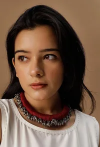 Gulrang Red Tribal Ghungroo Necklace image 1