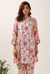 Cara Floral Chintz Wrap Tunic image 1