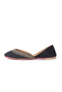 Annika Black Dori Zari Embroidery Jutti image 4