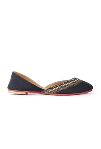 Annika Black Dori Zari Embroidery Jutti image 5