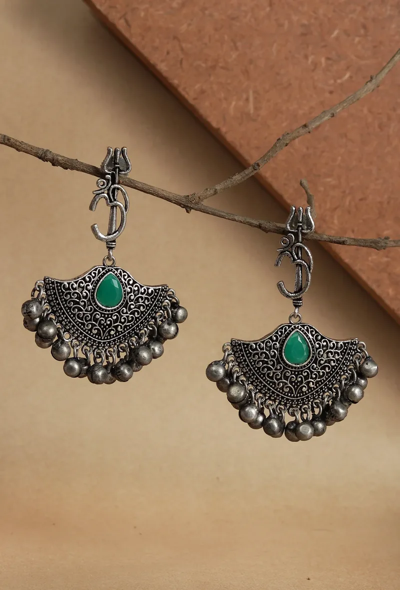 Divine Trishul Om Jhumkas