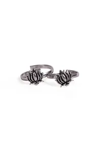 Kumudini German Silver Adjustable Toe Ring image 2