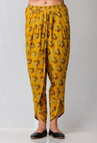 Yellow Ajrakh Printed Top image 4