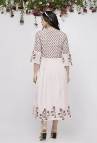 Light Pink Kota Hand-Block Printed Cape image 4