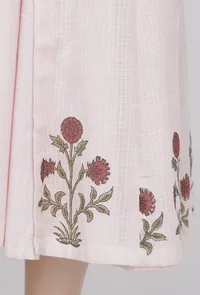 Light Pink Kota Hand-Block Printed Cape image 6